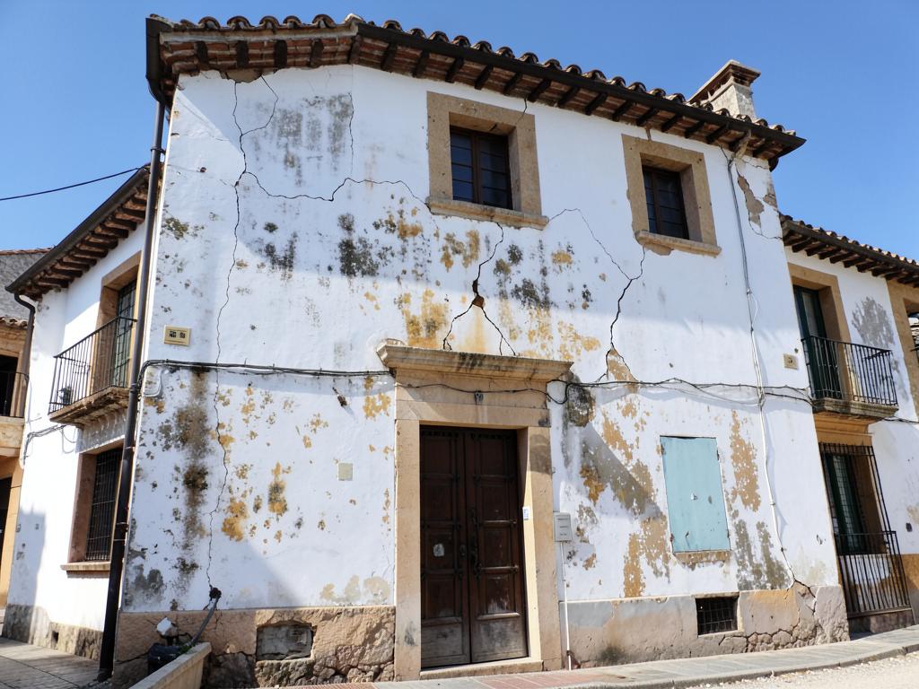 Before — Before and after of a facade restoration in Guardamar