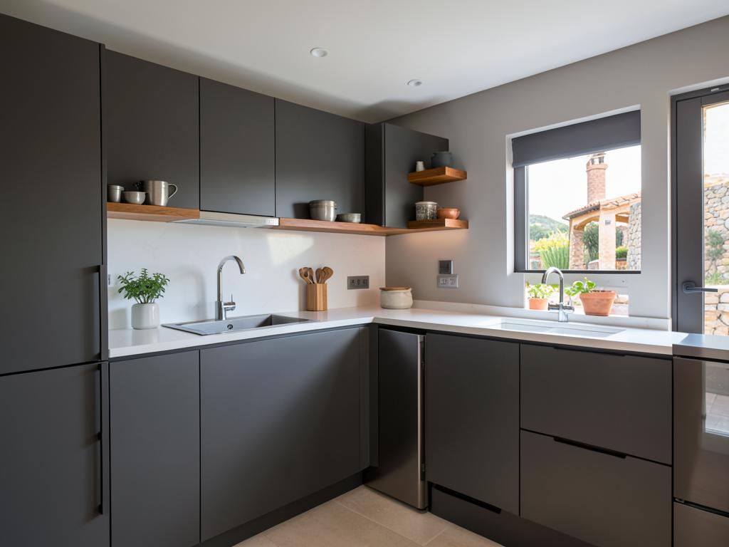 Before and after of a kitchen renovation in Orihuela Costa